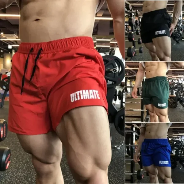 Pantalones cortos deportivos Fitness Brother pantalones de tres cuartos de secado rápido transpirable elástico músculo hombres peso perro sentadillas de talla grande M-3XL