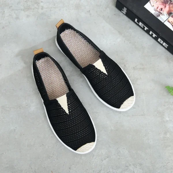 Zapatos de verano para mujer, zapatos planos transpirables de malla, Zapatillas ligeras cómodas para mujer, calcetines, mocasines sin cordones para mujer, Zapatillas para mujer - Imagen 11