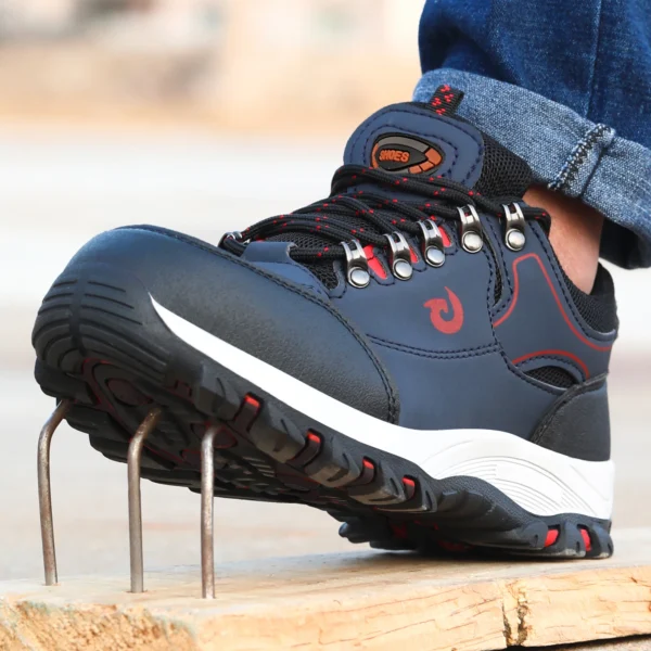 Zapatos con puntera de acero para hombre, botas de trabajo, zapatos de seguridad para el trabajo a prueba de pinchazos, zapatos de trabajo protectores, calzado masculino, zapatillas de seguridad - Imagen 3