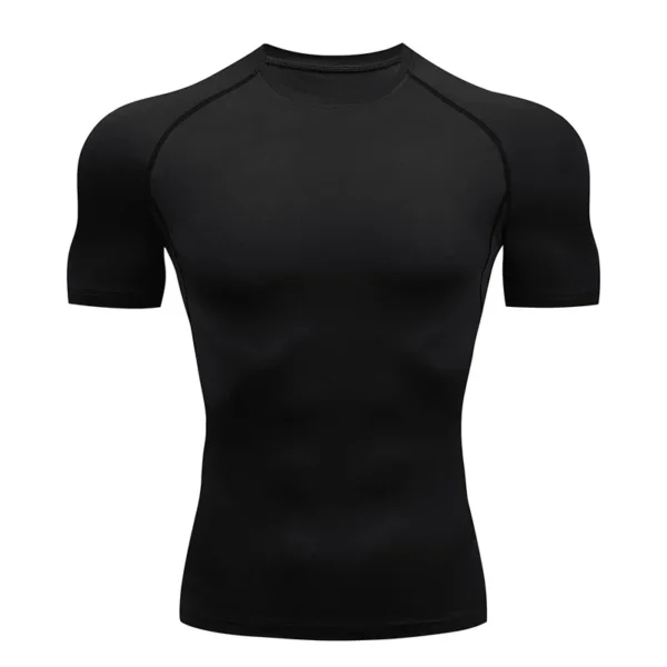 Camisas de compresión para correr para hombre, camisetas deportivas de manga corta para gimnasio, sudadera de secado rápido para Fitness, chándal para correr, camisetas atléticas - Imagen 10