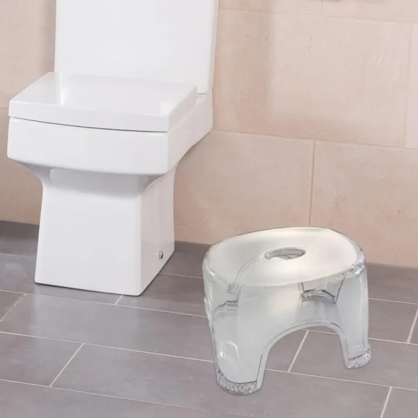 Taburete antideslizante de acrílico para ducha de baño, taburete bajo pequeño transparente para niños, hogar, sala de estar, baño, muebles modernos simples - Imagen 5
