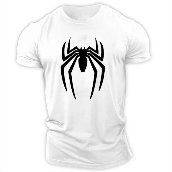 Camiseta con estampado de araña para hombre, Top de manga corta, holgado, informal, Hip-Hop, personalidad, moda de verano - Imagen 3