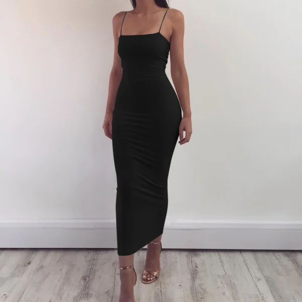 Vestido de verano para mujer, vestidos largos con tirantes, vestido Sexy con tirantes para discoteca - Imagen 6