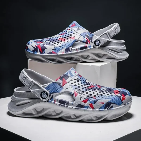 Sandalias planas, zapatos para hombre, zapatillas EVA, sandalias con plataforma para jardín, sandalias de verano para hombre, nuevas zapatillas para hombre, chanclas para exteriores, zuecos para el hogar - Imagen 9