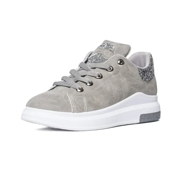 Zapatos de mujer, zapatillas de deporte, zapatos casuales suaves y cómodos, zapatos planos de moda para mujer, zapatos femeninos de PU - Imagen 9