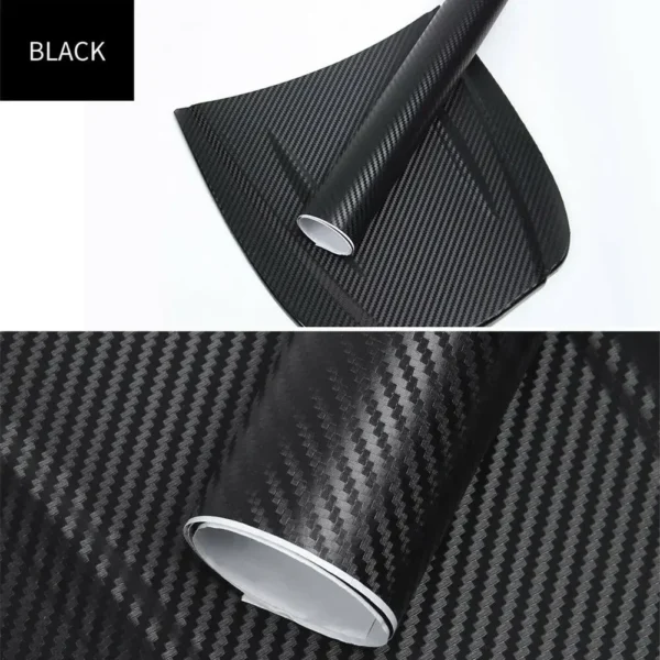 Fibra de carbono vinilo revestimiento para coche rollo de película pegatinas y calcomanías para coche accesorios de estilo para motocicleta automóviles 30cm x 127cm 3D - Imagen 7