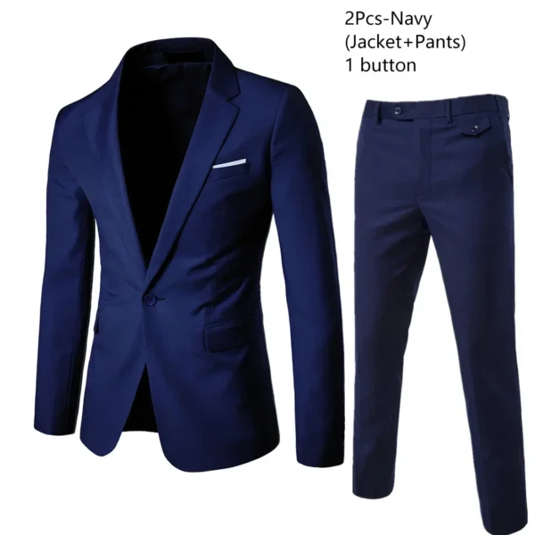 Trajes de hombre para boda, 3 piezas, conjunto elegante de 2 trajes, Blazers, chaquetas clásicas de negocios de lujo a la moda, chaleco, pantalones, ropa Formal 2024 - Imagen 20