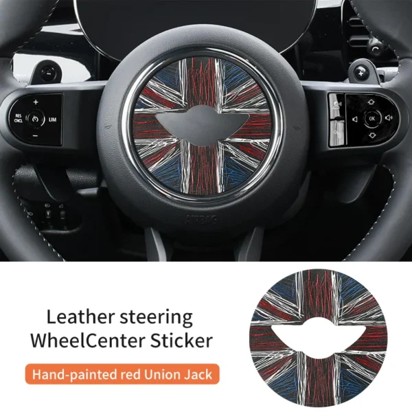 Pegatina para volante de coche, pegatinas de cuero PU para Mini Cooper R55 R56 R57 R60 R50 R52 R53 F56 F54 F60, accesorios interiores para coche - Imagen 10