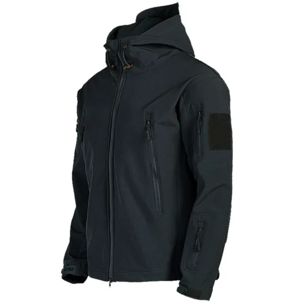 Chaquetas Hombres Táctica a prueba de viento Militar de piel de tiburón Soft Shell chaqueta impermeable hombres Ejército Chaquetas de combate para hombre con capucha Bomber Abrigos - Imagen 2