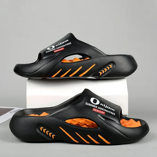 Zapatillas de masaje para hombre, sandalias deslizantes para interiores y exteriores, zapatos informales de playa, suela cómoda, talla grande 38-47, novedad de 2024 - Imagen 5