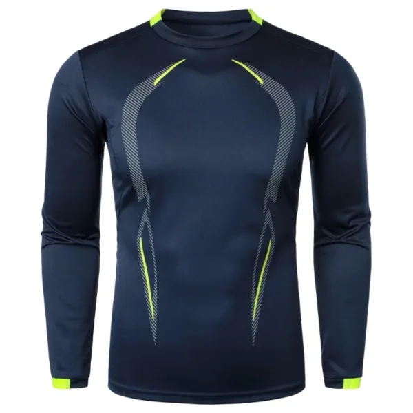 Camiseta de entrenamiento deportivo de manga larga de secado rápido para hombre, ropa de calle ligera para Fitness, camisetas transpirables de gran tamaño para hombre - Imagen 4