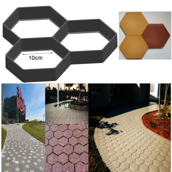 Molde reutilizable para pavimento de hormigón, herramienta para pavimento de piedra, ladrillo, cemento, camino de jardín, bricolaje - Imagen 6