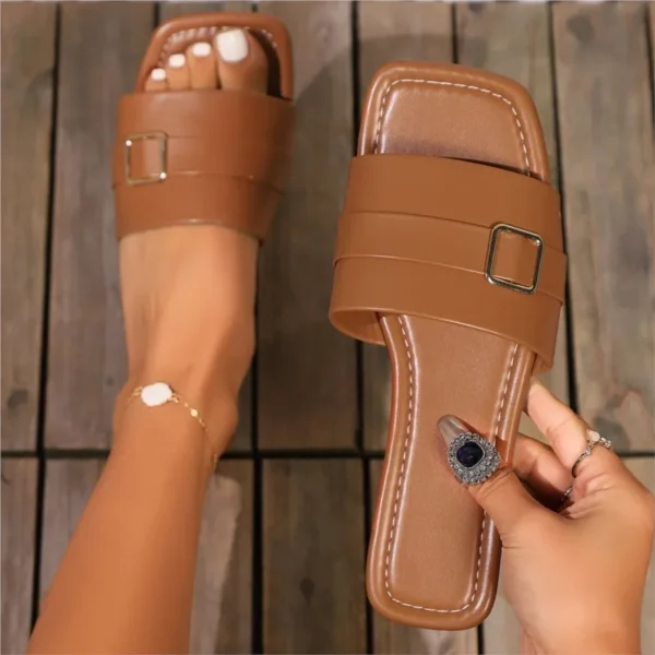 Zapatos de mujer, sandalias de verano para fiesta, zapatos para caminar, sandalias suaves, zapatos elegantes para mujer, zapatillas sin cordones para mujer, calzado femenino - Imagen 7
