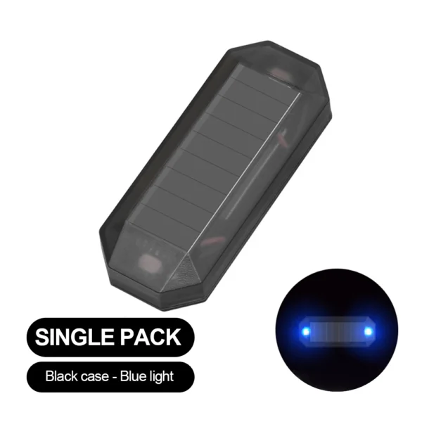 Luz LED de alarma antirrobo para motocicletas y coches, lámpara de precaución nocturna de energía Solar, indicador de linterna LED, luz de advertencia estroboscópica - Imagen 9