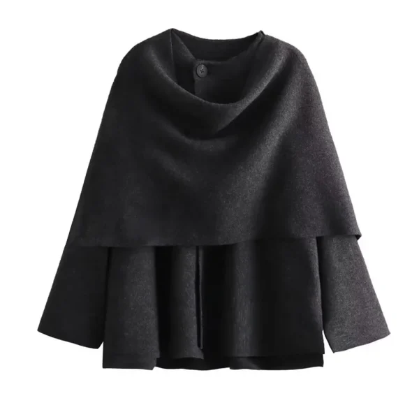 Abrigos de invierno de felpa para mujer bufanda asimétrica chaqueta de entretiempo para mujer Parkas Abrigo acolchado de manga larga chaqueta de mujer - Imagen 3