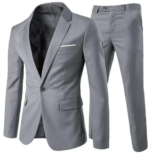 Trajes elegantes para hombre para boda, 3 piezas, 2 conjuntos de chaquetas, chaleco, pantalones, Blazers de lujo, traje clásico ajustado, traje Formal completo 2024 - Imagen 27