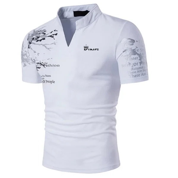 Polo para hombre, camisa de Golf con estampado gráfico, cuello en V, calle al aire libre, manga corta, ropa estampada, moda deportiva, ropa de calle de diseñador - Imagen 5