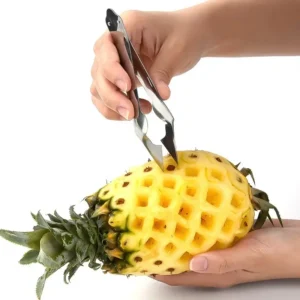 Pelador de ojos de piña, cortador de acero inoxidable, práctico removedor de semillas, Clip, utensilios de cocina para el hogar, Clips rebanadores de piña, 2 uds.