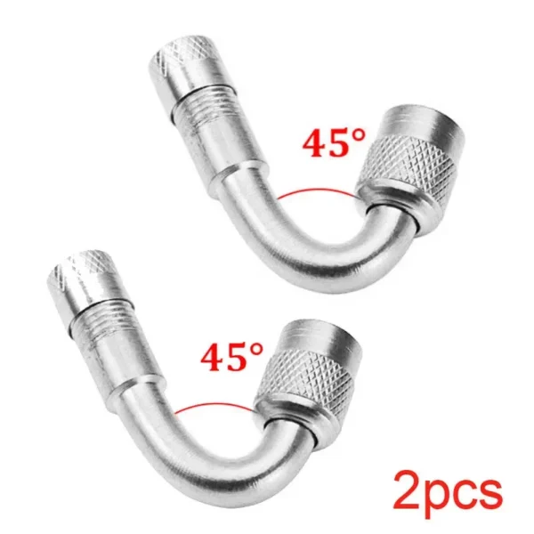 Adaptador de válvula doblada de ángulo de 90, 45 y 135 grados para motocicleta, tubo de neumático, adaptador de extensión de válvula de cobre y plata para camión, coche, Moto y bicicleta - Imagen 23