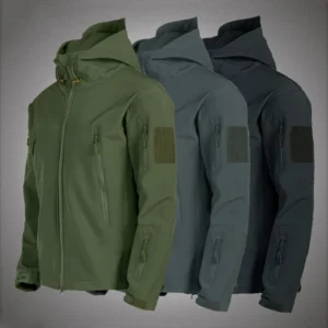 Chaquetas Hombres Táctica a prueba de viento Militar de piel de tiburón Soft Shell chaqueta impermeable hombres Ejército Chaquetas de combate para hombre con capucha Bomber Abrigos