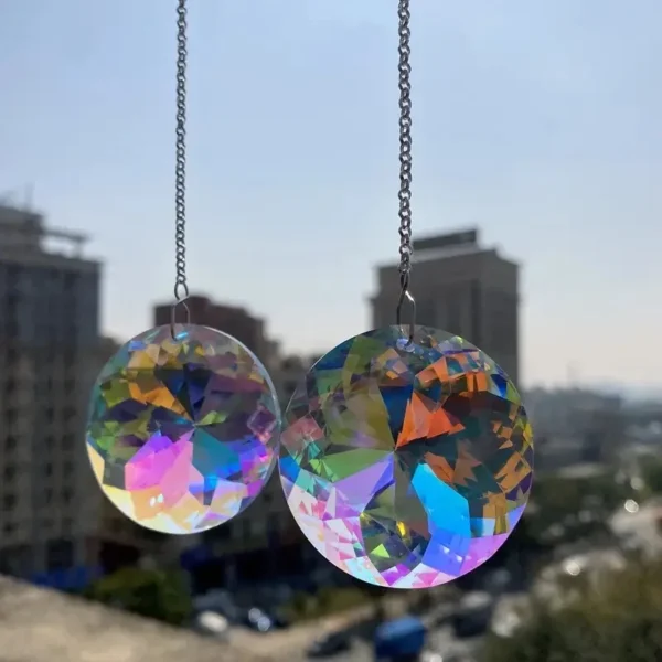 Prisma atrapasoles de cristal, atrapasoles colgante con prisma de cristal, fabricante de arcoíris para ventana, balcón, cocina, decoración de jardín, 2 uds. - Imagen 3