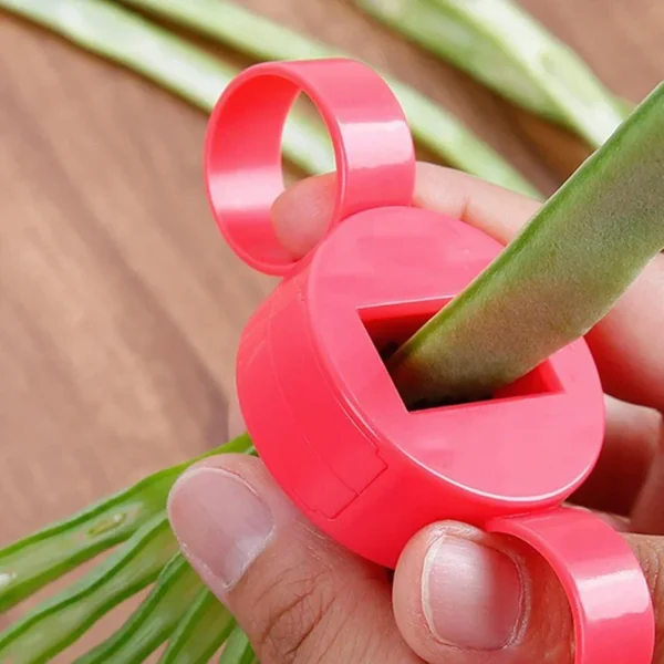 Dispositivo triturador de frijol Manual, cortador de cuerno de frijol verde, herramienta de corte de verduras multifuncional, accesorios de cocina - Imagen 2