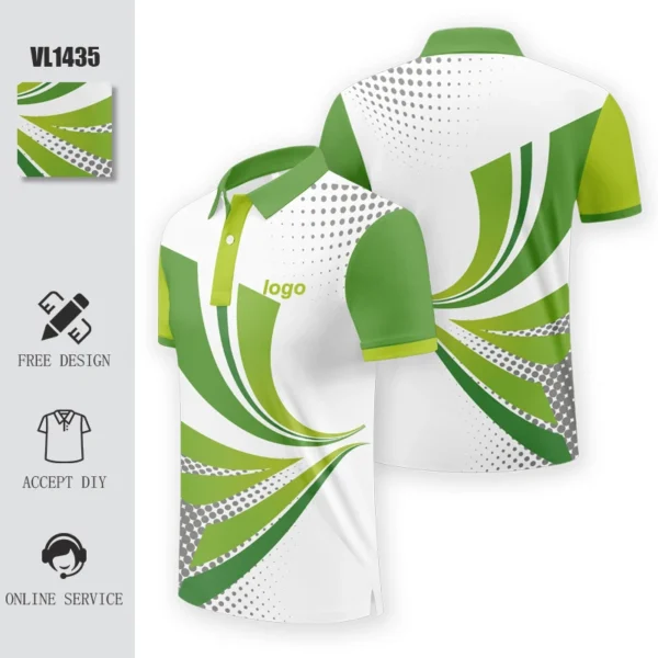 Camiseta Polo personalizada de verano de alta calidad para hombre, pantalón corto informal de verano, Polos de manga larga, Polo de Golf de poliéster de gran tamaño, camiseta vl1442 - Imagen 11