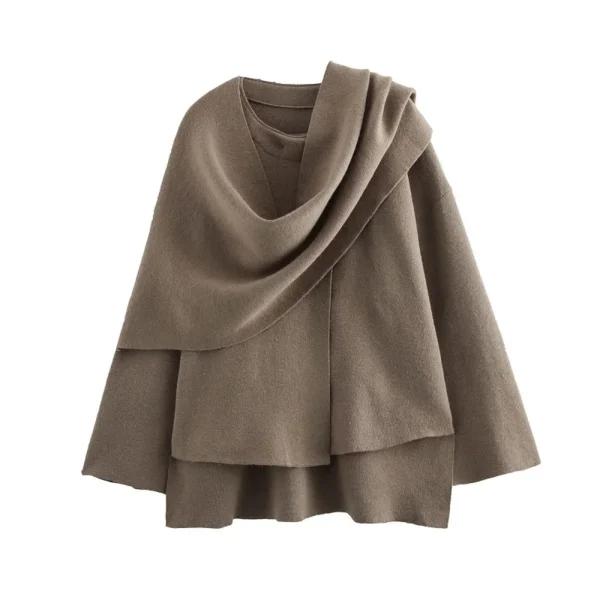 Abrigos de invierno de felpa para mujer bufanda asimétrica chaqueta de entretiempo para mujer Parkas Abrigo acolchado de manga larga chaqueta de mujer - Imagen 4