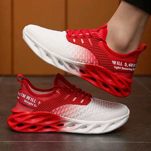 Zapatillas de deporte de malla transpirable para hombre, calzado deportivo informal con suela Eva para correr y fitness, adecuado para todas las estaciones, diseño transpirable Trbottomy - Imagen 3
