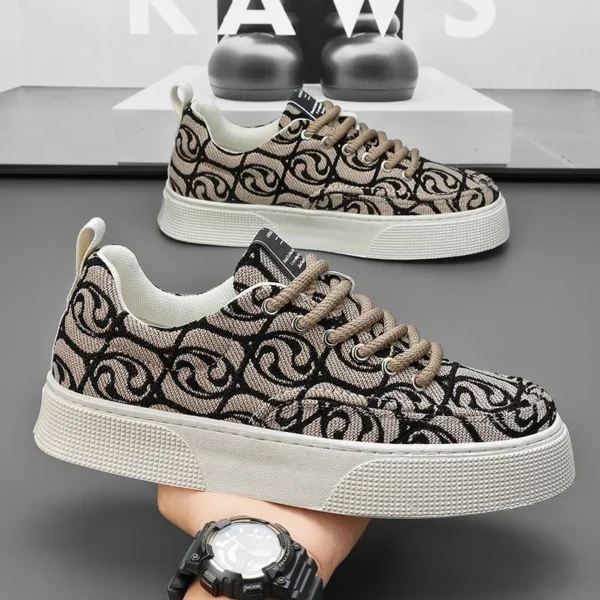 Zapatos de Skateboard para hombre, zapatillas de deporte rojas de tendencia, zapatos vulcanizados de plataforma ligera, tenis para hombre, nuevo diseñador, 2024 - Imagen 2