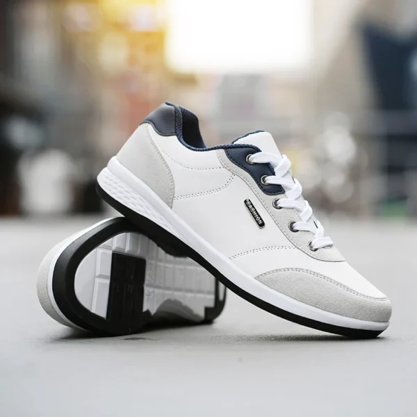 Zapatos de hombre primavera otoño zapatillas impermeables para caminar ocio zapatos deportivos de cuero para hombre calzado antideslizante tenis para hombres - Imagen 4
