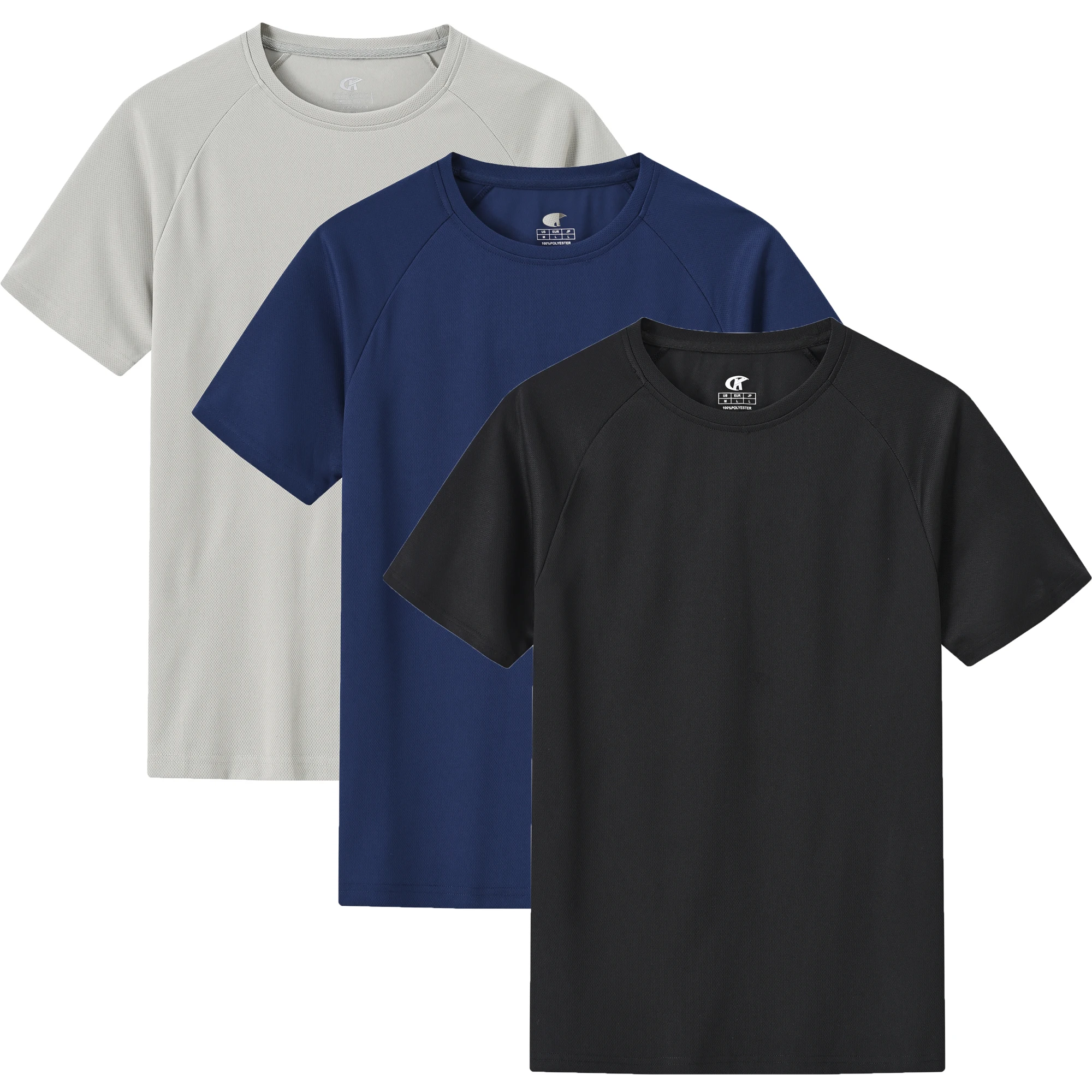 Conjunto de camisetas de color sólido de 3 piezas, camisetas deportivas transpirables de estilo básico para correr al aire libre - Imagen 8