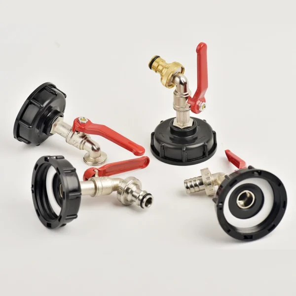 Adaptador de grifo de tanque IBC S60 * 6, rosca gruesa a latón/aleación, válvula de repuesto de conexión rápida de 16mm, accesorio de válvula para jardín y hogar - Imagen 2