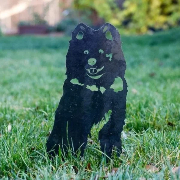 Silueta de metal para perros, decoración de silueta para cachorros de patio, adorno de silueta de Doberman/Bulldog para jardín al aire libre - Imagen 7
