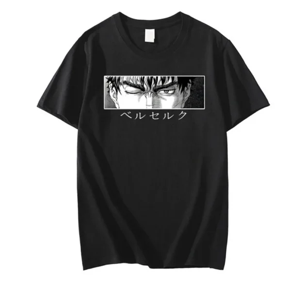 camiseta verano hombres mujeres algodón de gran tamaño Camiseta de manga corta Camiseta estampada Tops 2024 camiseta tendencia Fans ropa Anime Berserk - Imagen 2