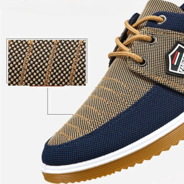 Zapatos de lona de verano para hombre, zapatos planos ligeros informales de malla transpirable, zapatos vulcanizados, zapatillas clásicas con cordones 2025 para hombre - Imagen 5