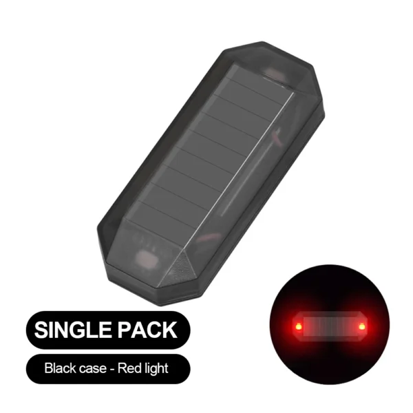 Luz LED de alarma antirrobo para motocicletas y coches, lámpara de precaución nocturna de energía Solar, indicador de linterna LED, luz de advertencia estroboscópica - Imagen 7