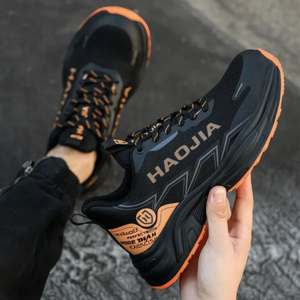 Zapatos de seguridad para el trabajo para hombre, zapatillas antipinchazos, zapatos de trabajo indestructibles para hombre, botas de seguridad ligeras de malla transpirable antideslizante - Imagen 3