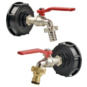 Adaptador de grifo de tanque IBC S60 * 6, rosca gruesa a latón/aleación, válvula de repuesto de conexión rápida de 16mm, accesorio de válvula para jardín y hogar