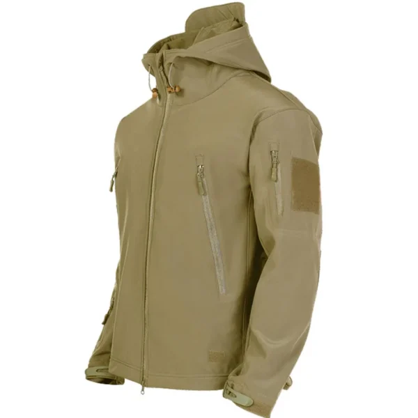 Chaquetas Hombres Táctica a prueba de viento Militar de piel de tiburón Soft Shell chaqueta impermeable hombres Ejército Chaquetas de combate para hombre con capucha Bomber Abrigos - Imagen 3