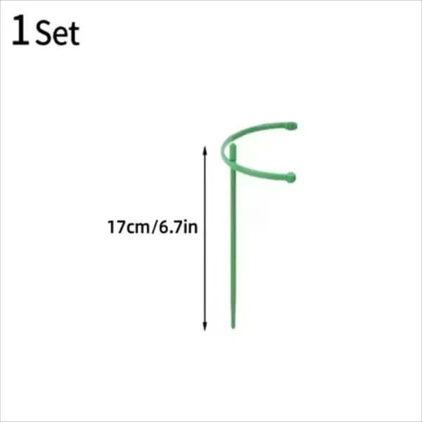 Juego de 12 soportes para plantas, estaca semicircular para enredaderas trepadoras, varilla de fijación para bonsái, soporte para estacas para plantas de jardín, soporte para anillos de flores - Imagen 7
