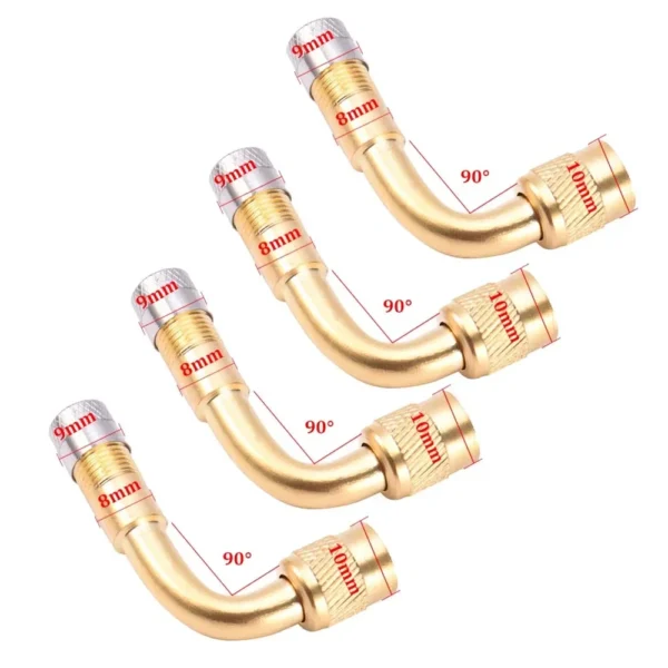 Adaptador de válvula doblada de ángulo de 90, 45 y 135 grados para motocicleta, tubo de neumático, adaptador de extensión de válvula de cobre y plata para camión, coche, Moto y bicicleta - Imagen 13