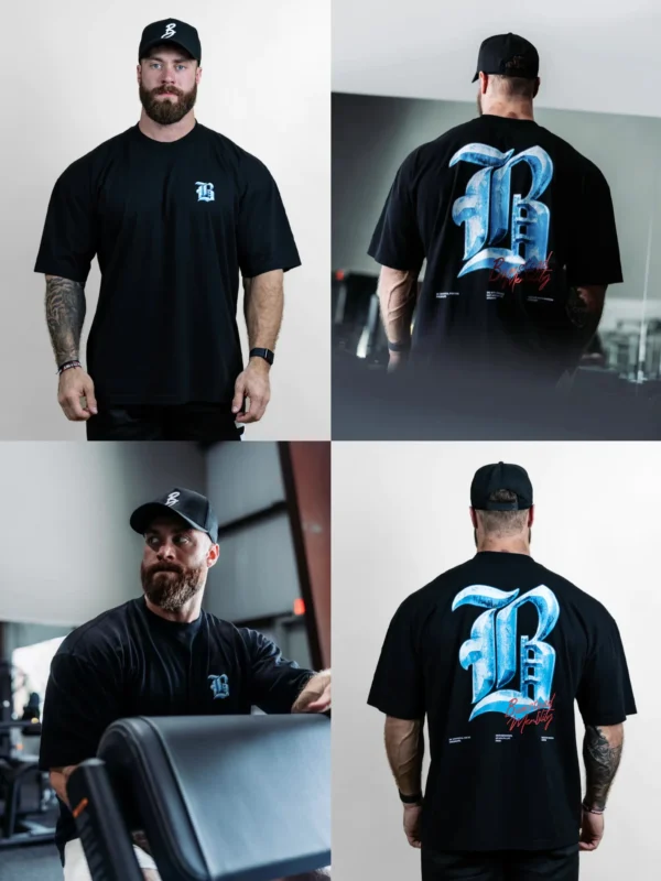 Camiseta holgada de algodón de manga corta para hombres y mujeres, entrenamiento físico, Top caído con hombros y calavera americana - Imagen 12