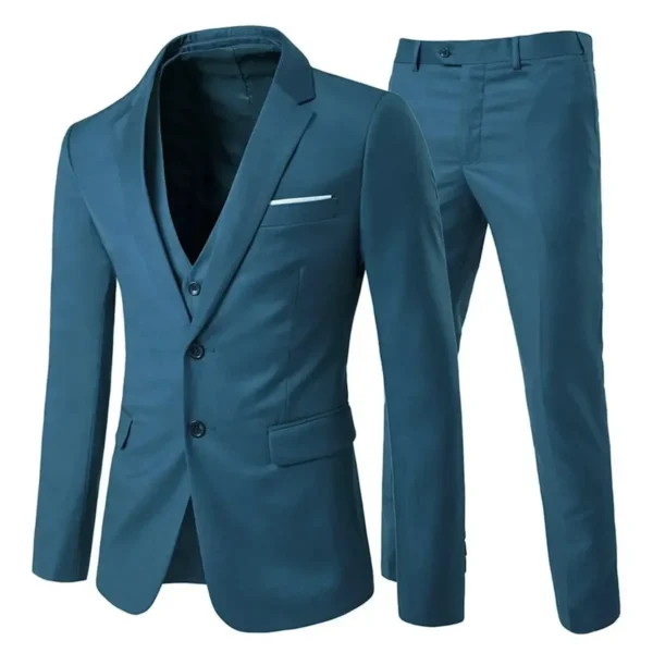 Trajes elegantes para hombre para boda, 3 piezas, 2 conjuntos de chaquetas, chaleco, pantalones, Blazers de lujo, traje clásico ajustado, traje Formal completo 2024 - Imagen 20