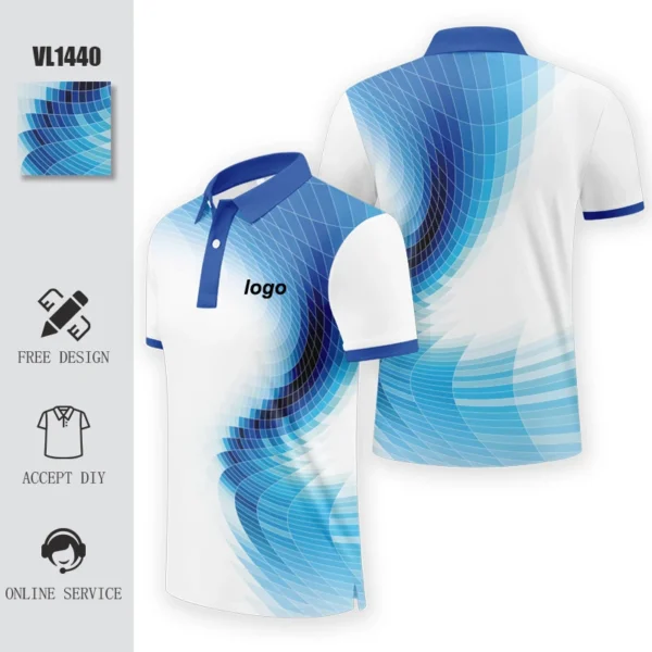 Camiseta Polo personalizada de verano de alta calidad para hombre, pantalón corto informal de verano, Polos de manga larga, Polo de Golf de poliéster de gran tamaño, camiseta vl1442 - Imagen 9