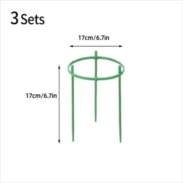 Juego de 12 soportes para plantas, estaca semicircular para enredaderas trepadoras, varilla de fijación para bonsái, soporte para estacas para plantas de jardín, soporte para anillos de flores - Imagen 8