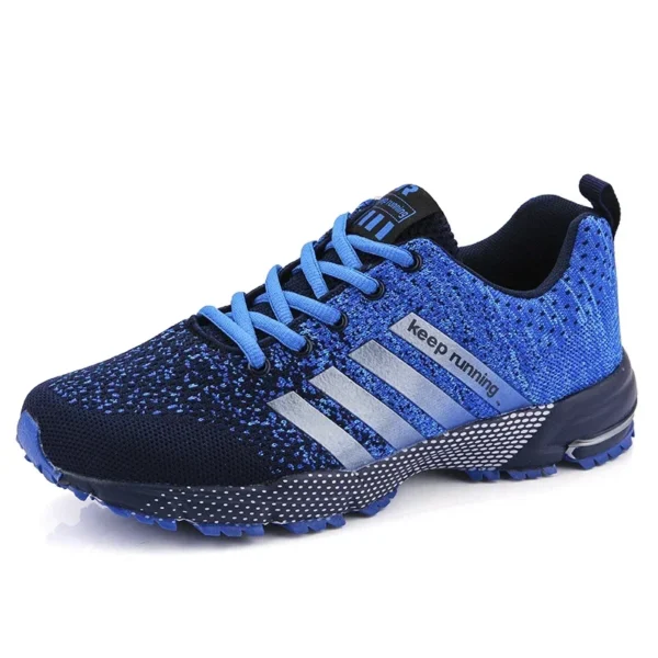 Zapatillas de deporte para Hombre, zapatos deportivos negros cómodos de malla transpirable a la moda, calzado informal antideslizante para correr al aire libre, Zapatillas para Hombre - Imagen 11