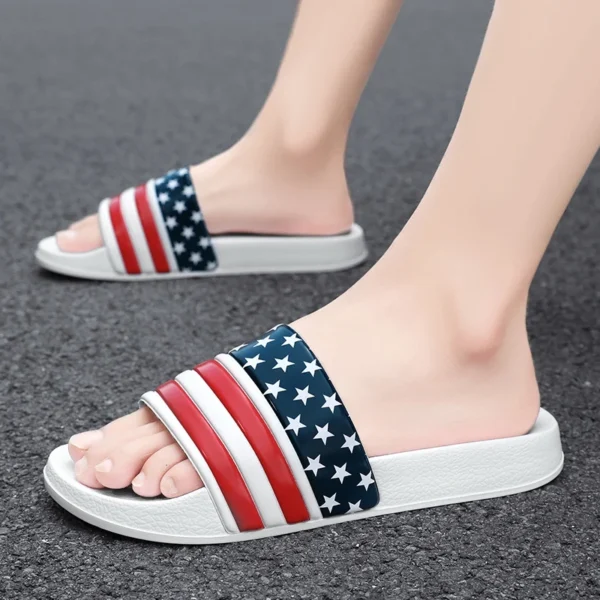 Zapatillas de casa de talla grande para hombre, pantuflas de baño suaves y cómodas para hombre, sandalias de playa planas y gruesas de EVA para exteriores, verano - Imagen 4