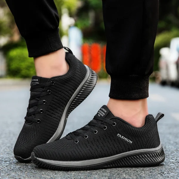 Zapatillas de correr para hombre, zapatos deportivos ligeros para caminar, zapatos informales transpirables de malla clásica, mocasines de moda para hombre, zapatillas de deporte para hombre - Imagen 5