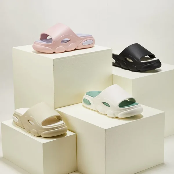 Sandalias de verano para hombre, sandalias de plataforma de casa de nube suave a la moda, zapatos de playa antideslizantes para exteriores Unisex, zapatillas de baño para hombre - Imagen 3